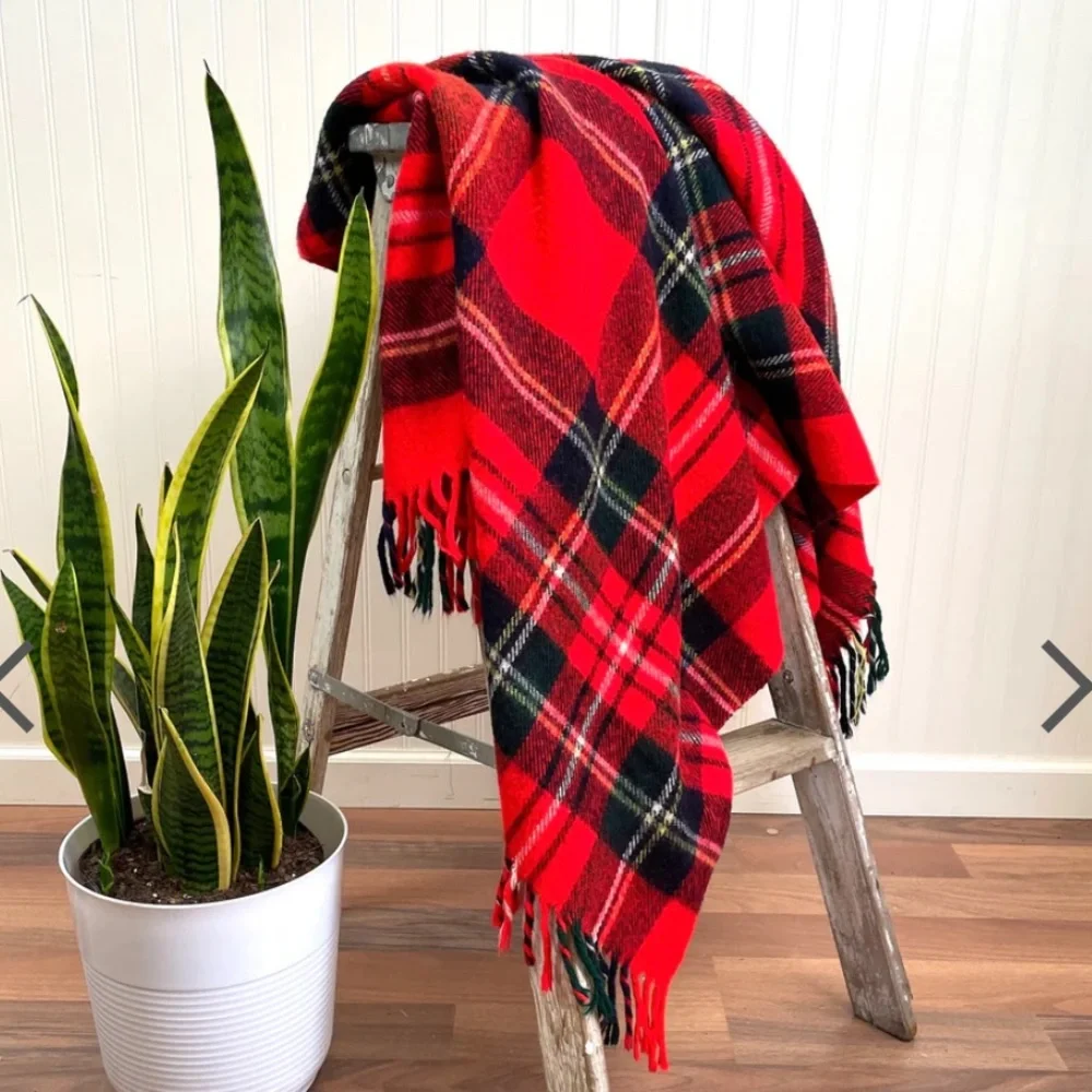 Troy Robe Plaid throw Blanket